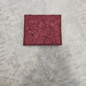 Red Cork Card Holder Wallet